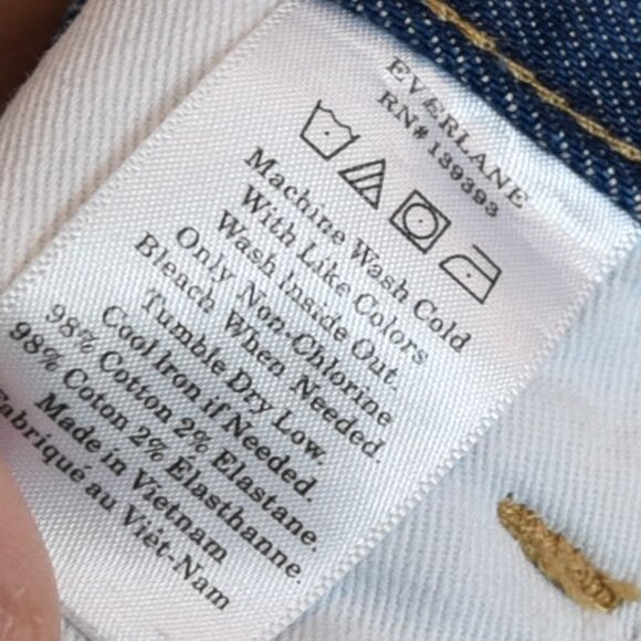 Everlane Women’s Straight Ankle Jeans Sz 31 Regular Blue Denim Minimalist - Picture 7 of 7